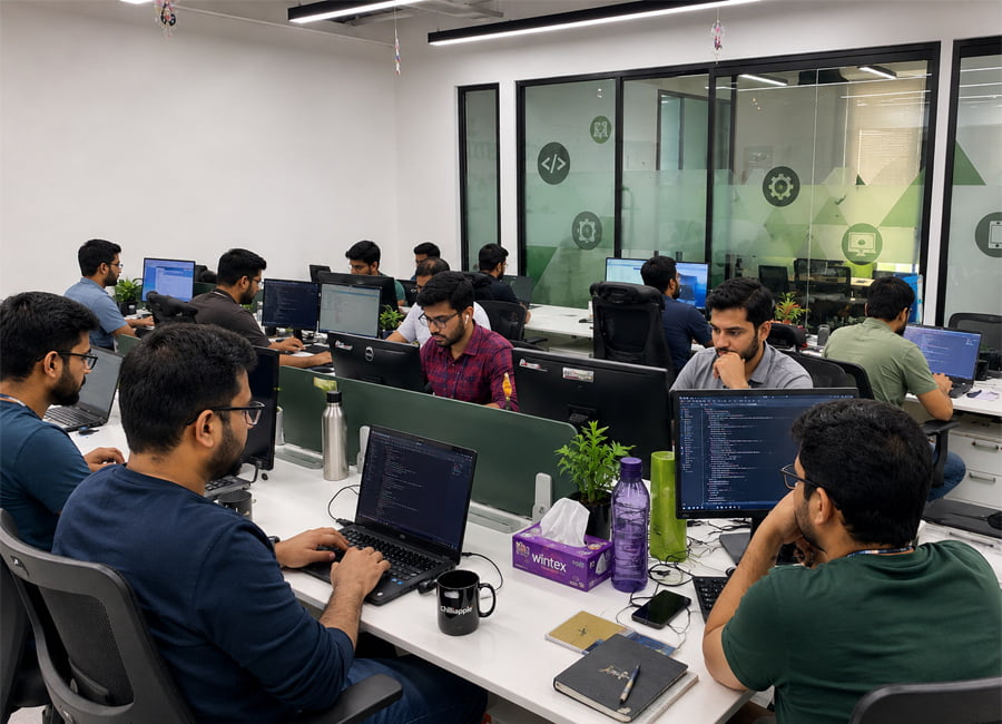 Chilliapple's UK and India teams